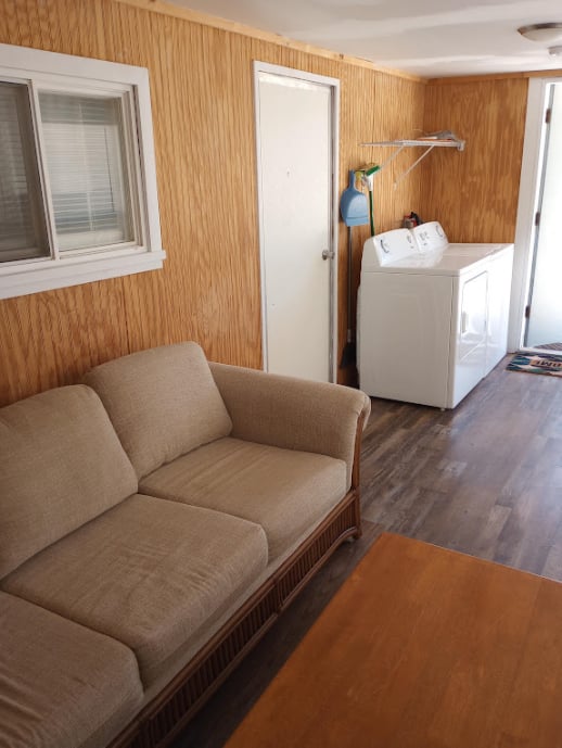 sitting room and laundry